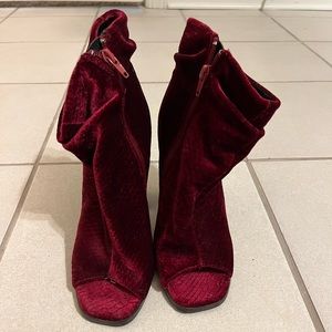 Red velvet Booties